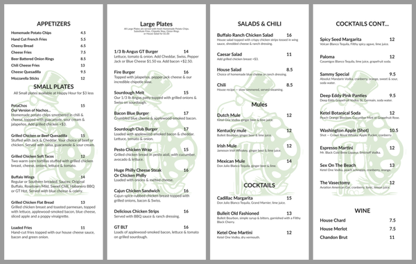 Menu photo 1 The Glass Turtle Roseville, CA