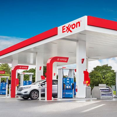 Exxon Gas Station by null