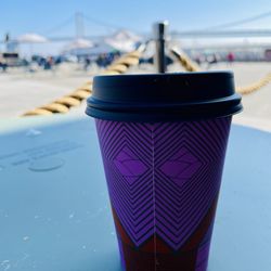 12 oz oat milk latte by the ferries