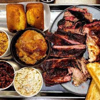 City Barbeque - a tray of meat and sides - Barbeque Near Me - Sandy Springs, Georgia