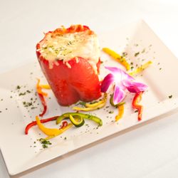 Upstairs Downstairs Catering - Vegan Quinoa Stuffed Bell Pepper