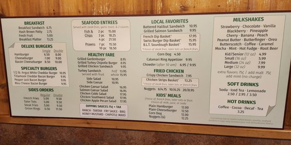 Menu photo 1 Fidalgo Drive-In Anacortes, WA