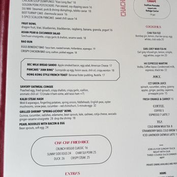Cha Cha Tang - weekend brunch menu - Dim Sum Near Me - New York, New York Cha Cha Tang - weekend brunch menu - Dim Sum Near Me - New York, New York