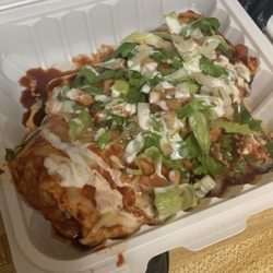 Itacate Chili - Beef burrito enchilada style