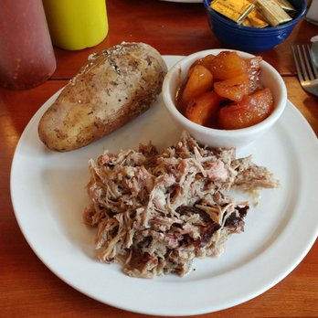 Fisher & Company - Pulled pork, baked potato, and cinnamon apples - Barbeque Near Me - Tazewell, Virginia Fisher & Company - Pulled pork, baked potato, and cinnamon apples - Barbeque Near Me - Tazewell, Virginia