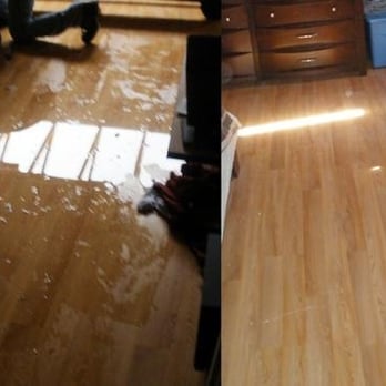 Water Damaged Hardwood Floor Before And After Action