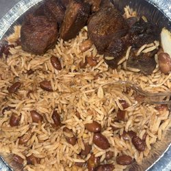 Fancy Buffet - Rice and beans with griot.
