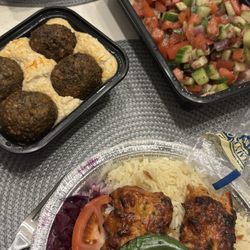Oyaz Turkish Cuisine - Chicken Adana, Stuffed Grape Leaves, Shepherd Salad, Falafel with Humus