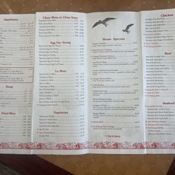 Ocean Chef - Inside of menu