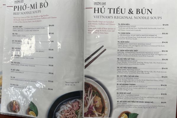 Menu photo 6 Huong Que Boston, MA