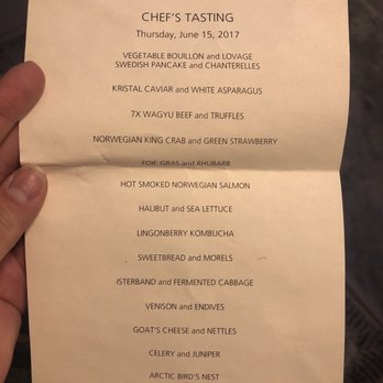 Aquavit - Received a memento of our menu with the date when we were ready to leave. Nice gesture. - Scandinavian Near Me - New York, New York