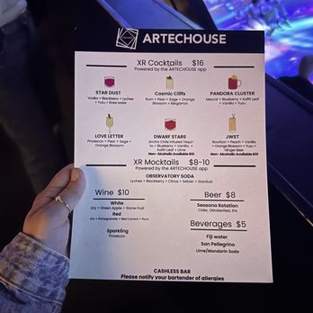 ARTECHOUSE DC - Cocktail menu - Art Galleries Near Me - Washington, DC, District of Columbia ARTECHOUSE DC - Cocktail menu - Art Galleries Near Me - Washington, DC, District of Columbia