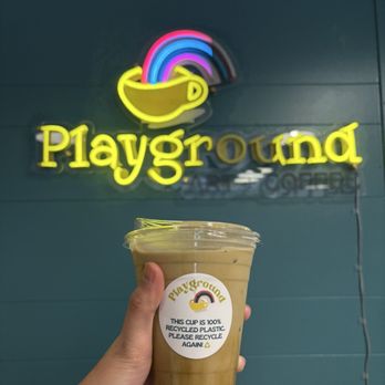 Playground Art + Coffee - Pistachio Latte - Cafes Near Me - San Diego, California
