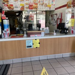 KFC - Plastic barrier. Clean floor
