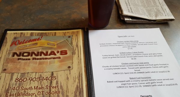 Menu photo 2 Nonna's Pizza Restaurant East Windsor, CT Menu photo 2 Nonna's Pizza Restaurant East Windsor, CT