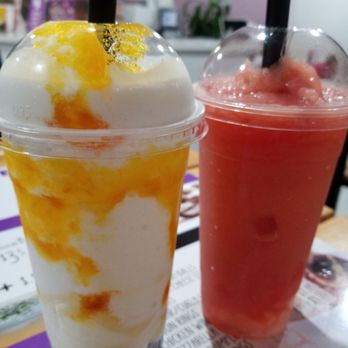 Meow Tea - mango milk mix and watermelon aloe delight - Asian Fusion Near Me - San Jose, California Meow Tea - mango milk mix and watermelon aloe delight - Asian Fusion Near Me - San Jose, California