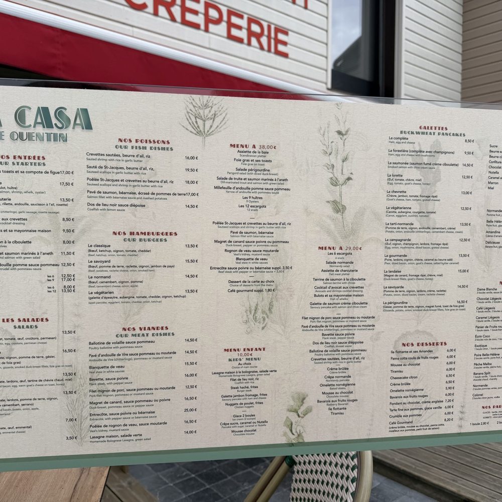 La Casa de Quentin - Menu - Bars Near Me - Pontorson, 50 La Casa de Quentin - Menu - Bars Near Me - Pontorson, 50