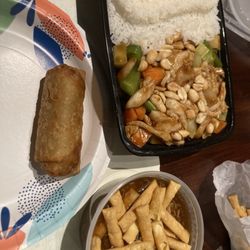 House of Pang - Egg Roll Hot & Sour Soup White Rice Kung Pao Chicken