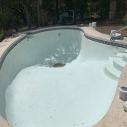 Balanced Blue - After the plaster was treated, the pool was refilled and has been flowing for months with no signs of returning algae!