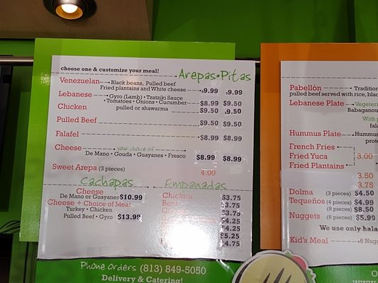 Menu photo 1 Are Pitas Tampa, FL