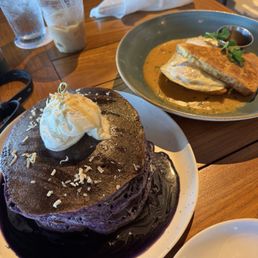 Ube pancakes and biscuits and gravy Ube pancakes and biscuits and gravy
