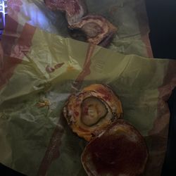 McDonald's - Burgers with pounds of ketchup and 3 pickles just in the middle