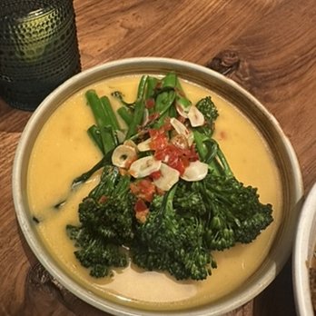 Finch & Fork - Broccolini - looks good! But taste ehh - New American Near Me - Santa Barbara, California