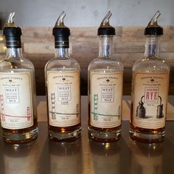 Sonoma Distilling Company - The lineup of whiskey delights with Jersey Tom Wine Country Tours!