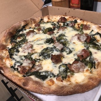 People's Pizza - Spicy sausage and broccoli rabe pizza. - Pizza Near Me - Cherry Hill, New Jersey