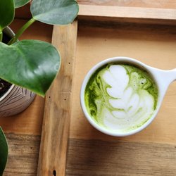 Lark Café - Small matcha with coconut milk