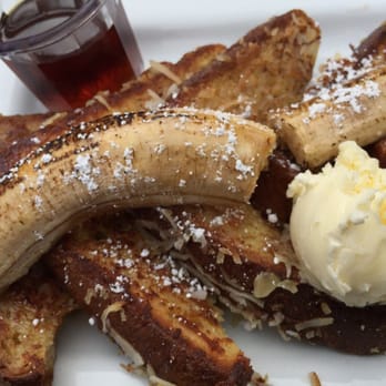 Beach Plum Kitchen - Coconut Almond Crusted French Toast - New American Near Me - Carlsbad, California Beach Plum Kitchen - Coconut Almond Crusted French Toast - New American Near Me - Carlsbad, California