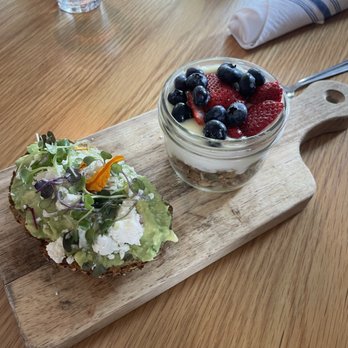 Bluestone Lane - Yummy avocado toast and berry parfait - Coffee & Tea Near Me - Orange, California Bluestone Lane - Yummy avocado toast and berry parfait - Coffee & Tea Near Me - Orange, California
