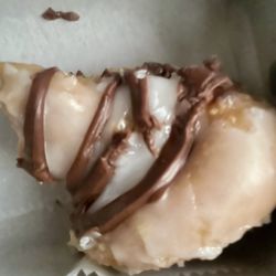 Bless Cafe - frosted donut with chocolate drizzle