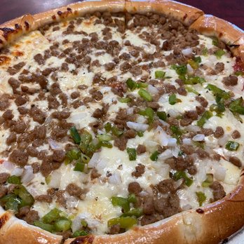 Mama's Pizza - Half hamburger / half hamburger onion and green pepper - Pizza Near Me - Hurst, Texas Mama's Pizza - Half hamburger / half hamburger onion and green pepper - Pizza Near Me - Hurst, Texas