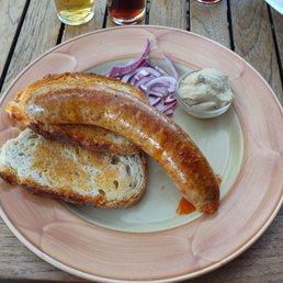 Weekly special - sausage with ramps, bread, mustard