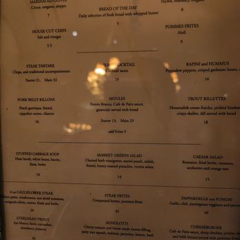 The Siren Hotel - Dinner menu (a little hard to see in the dark, but that's part of the charm) - Hotels Near Me - Detroit, Michigan The Siren Hotel - Dinner menu (a little hard to see in the dark, but that's part of the charm) - Hotels Near Me - Detroit, Michigan