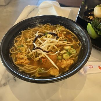 Kim Son - Bun Rieu...crab, pork & tomato noodle soup, my friend's choice from the noodle bar - Vietnamese Near Me - Houston, Texas