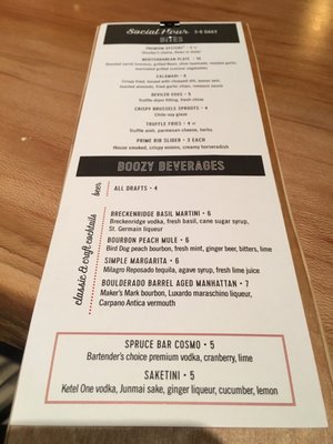 Menu photo 8 Spruce Farm & Fish Boulder, CO