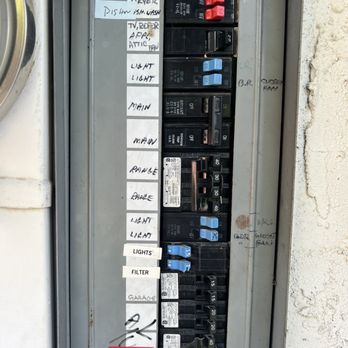 Delta Y - Old outdated needed to be Cleaned up electrical panel with new breakers - Electricians Near Me
