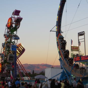 Santa Clara County Fairgrounds - Carnival rides with the valley's eastern foothills in the background at the 2013 Santa Clara County Fair. - Festivals Near Me - San Jose, California Santa Clara County Fairgrounds - Carnival rides with the valley's eastern foothills in the background at the 2013 Santa Clara County Fair. - Festivals Near Me - San Jose, California