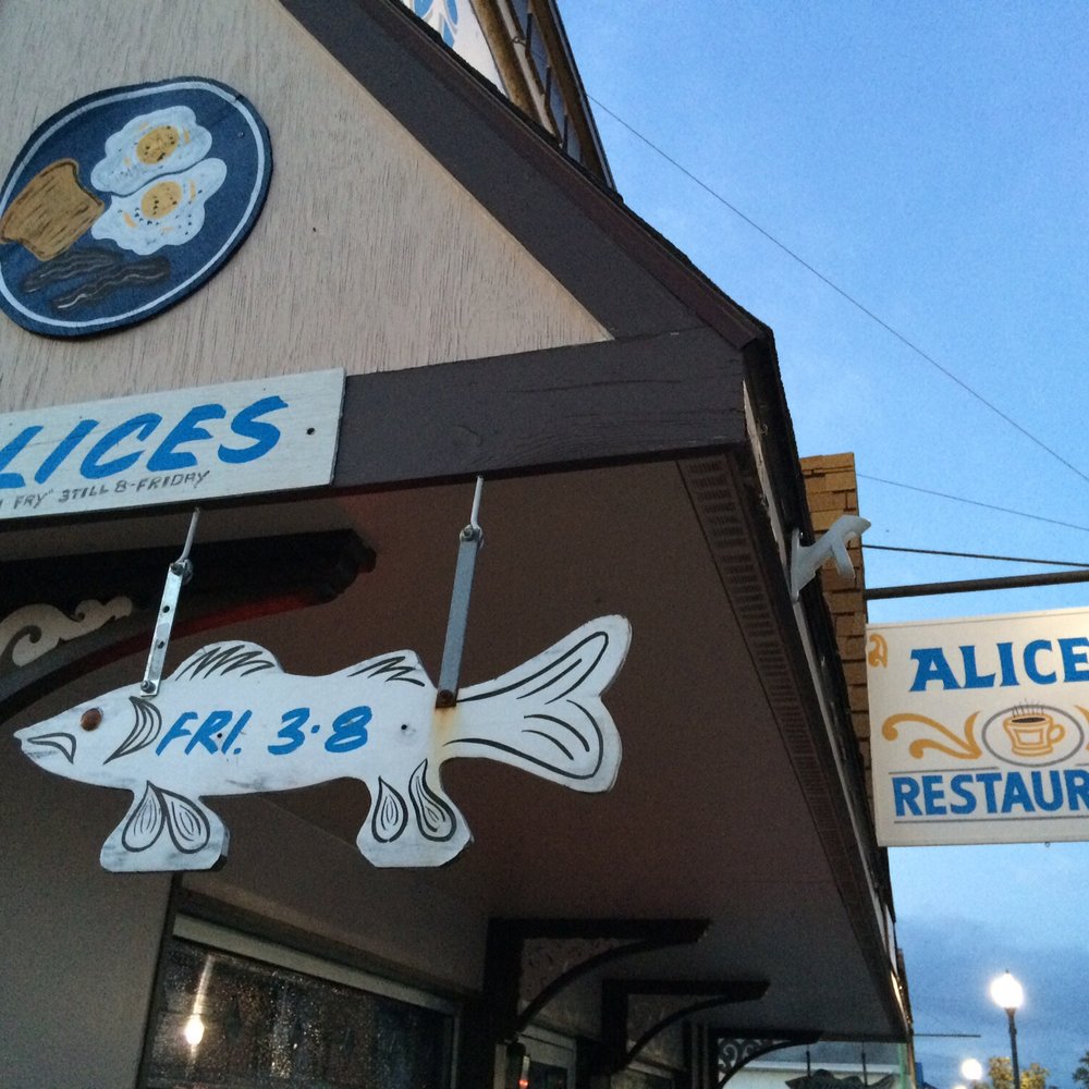 Alice's Restaurant - a fish on the outside of the restaurant - Breakfast & Brunch Near Me - Cheboygan, Michigan Alice's Restaurant - a fish on the outside of the restaurant - Breakfast & Brunch Near Me - Cheboygan, Michigan