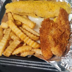 Hot Stuff Spicy Chicken and Fish - Fish & Tenders w/side fries