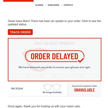 Visionworks - This is what my email says as of April 11, 2025. Had to go in there just to know that they were actually ready prior. - Optometrists Near Me - Woodbury, Minnesota Visionworks - This is what my email says as of April 11, 2025. Had to go in there just to know that they were actually ready prior. - Optometrists Near Me - Woodbury, Minnesota