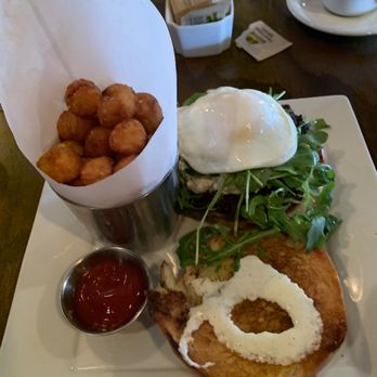 The Craftsman - The Capone burger, with a lovely runny egg! And, sweet potato tots. - New American Near Me - Encinitas, California The Craftsman - The Capone burger, with a lovely runny egg! And, sweet potato tots. - New American Near Me - Encinitas, California
