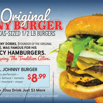 Tucker's Country Store - The Original Johnny Burger - 1/2 lb Juicy Texas-sized Burger packed with flavor. - Burgers Near Me - Palestine, Texas Tucker's Country Store - The Original Johnny Burger - 1/2 lb Juicy Texas-sized Burger packed with flavor. - Burgers Near Me - Palestine, Texas