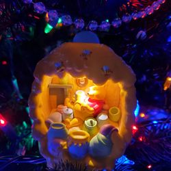 Little Green Apple - Pooh Ornament from here on our tree.
