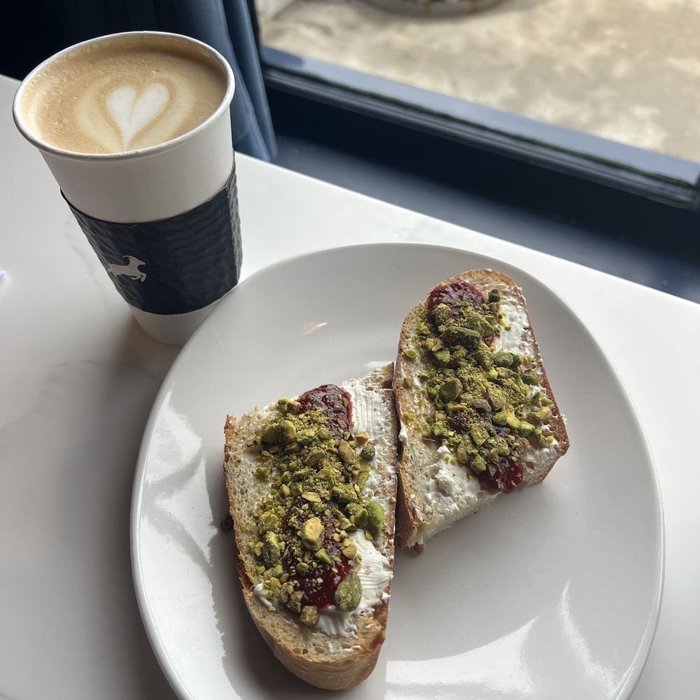 Kaldi’s Coffee Roasting - Pistachio goat cheese toast - Coffee & Tea Near Me - St. Louis, Missouri