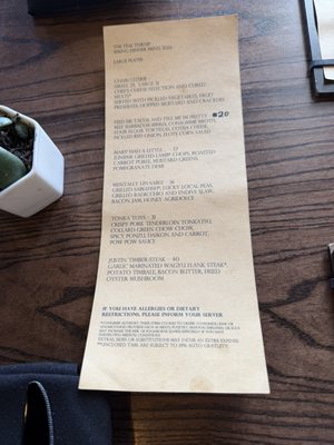 Menu photo 1 The Teal Turnip Charlotte, NC Menu photo 1 The Teal Turnip Charlotte, NC