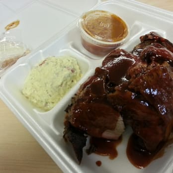 Jon Jon's - #11) Tri-tip, Ribs, Chicken combo with side of baked beans, potato salad, and slice of bread. - Barbeque Near Me - San Jose, California Jon Jon's - #11) Tri-tip, Ribs, Chicken combo with side of baked beans, potato salad, and slice of bread. - Barbeque Near Me - San Jose, California