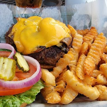The Fillin’ Station - Their classic burger, I added cheese and mushrooms! - Bars Near Me - Kingston Springs, Tennessee The Fillin’ Station - Their classic burger, I added cheese and mushrooms! - Bars Near Me - Kingston Springs, Tennessee